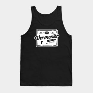 Authentic Vermonter Cool Vintage Light Stamp Print Vermont Resident Gift Tank Top